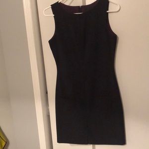 Navy blue fitted dress with pockets